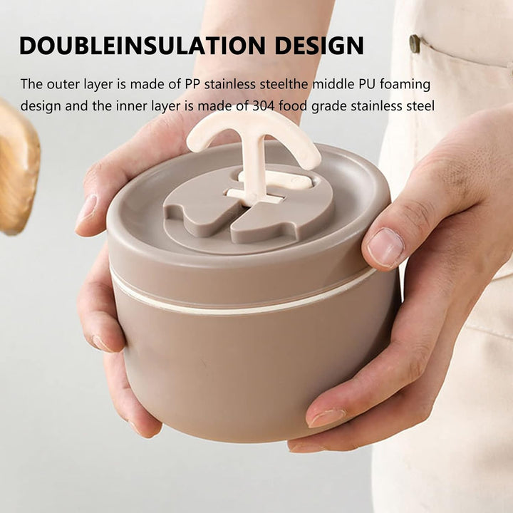 Glorlliant Thermische Lunchbox, Bento Lunchbox, Auslaufsicher, 3 Ebenen, Stapelbar, Aus Edelstahl, W