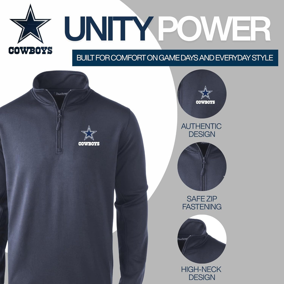 Dunbrooke Apparel Herren All Star Tech Fleece 1/4 Reissverschluss (1er Pack) XL Dallas Cowboys, Mari