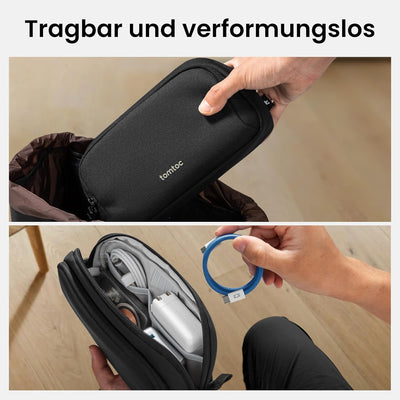 tomtoc Kabeltasche Zubehörtasche, Reise EDC Elektronik Organizer Tasche Kabelorganizer Tech Pouch Ba