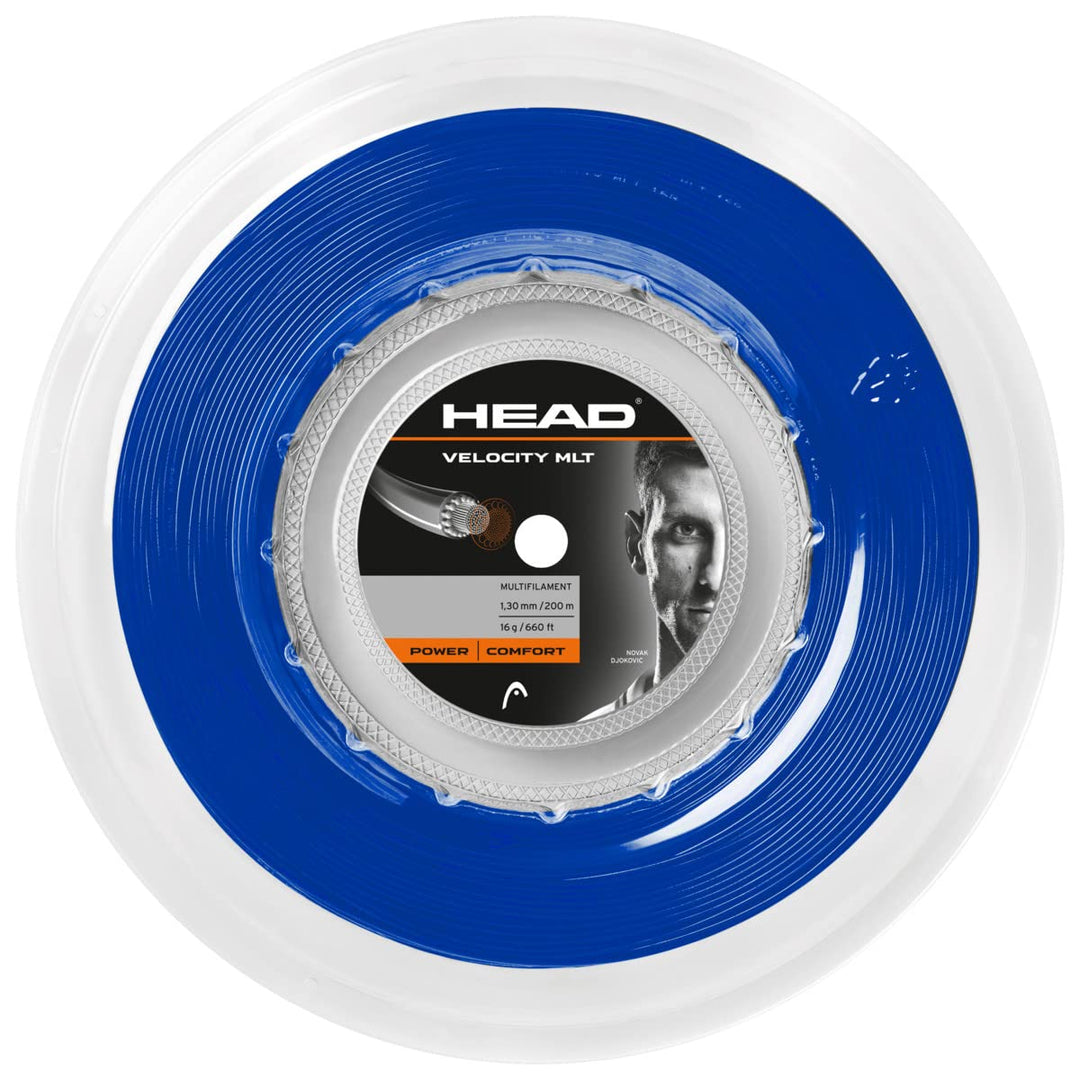 HEAD Unisex-Adult Velocity Mlt Rolle Tennis-Saite 1.25 mm / 17 g Blau, 1.25 mm / 17 g Blau