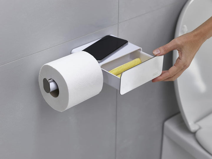 Joseph Joseph EasyStore Steel Wall-Mounted Roll Holder - White, One Size, 70529