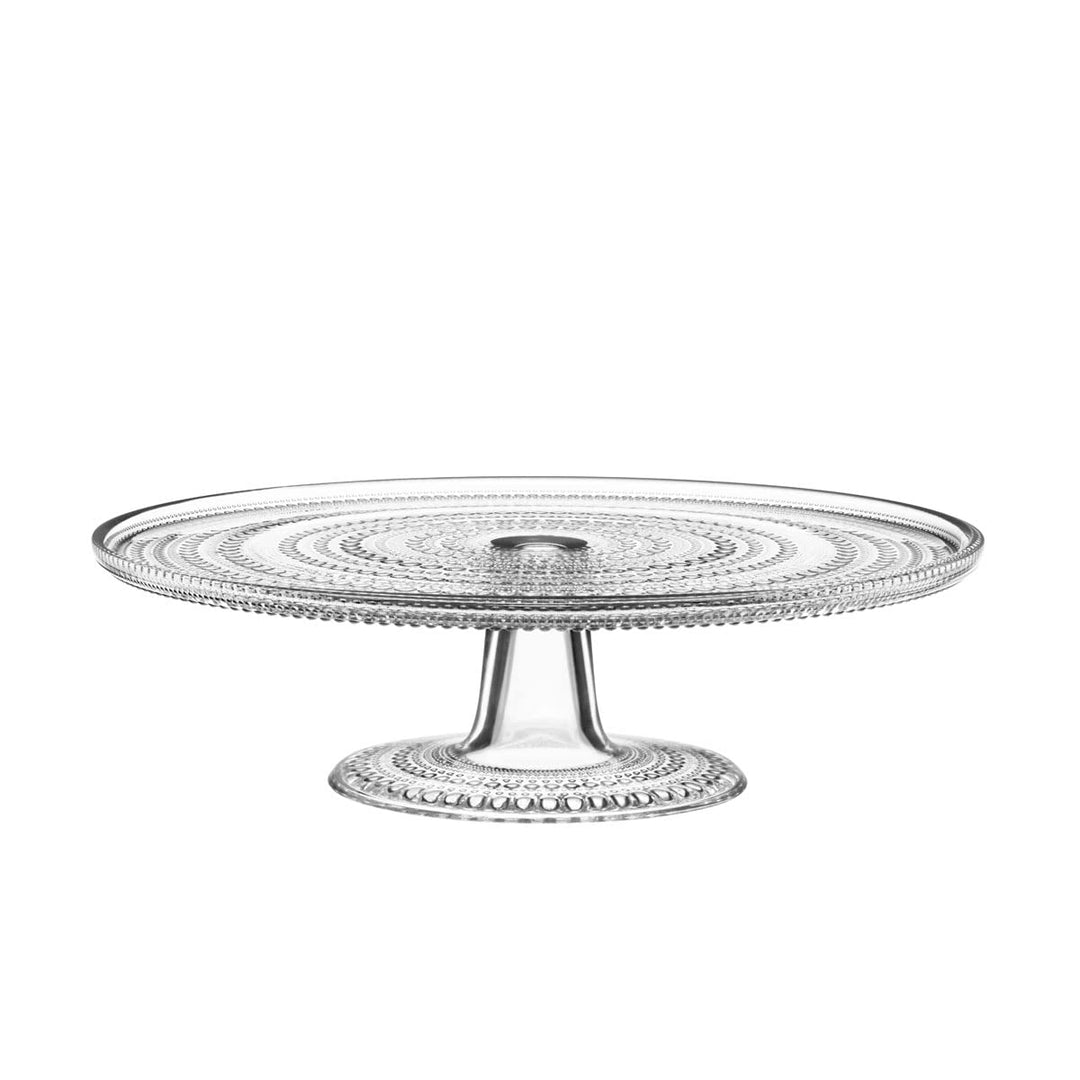 Iittala 005994 Kastehelmi Kuchenplatte mit Fuss, klar, 315 mm
