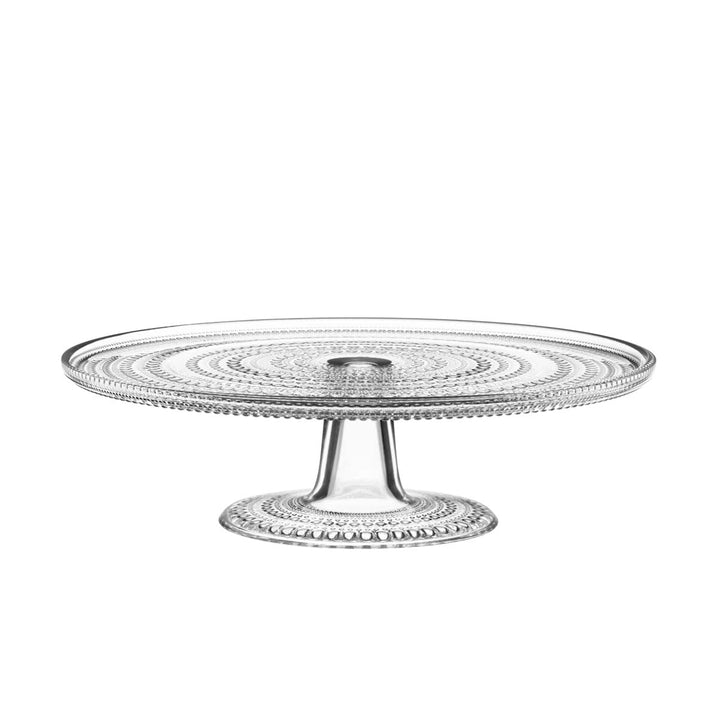 Iittala 005994 Kastehelmi Kuchenplatte mit Fuss, klar, 315 mm