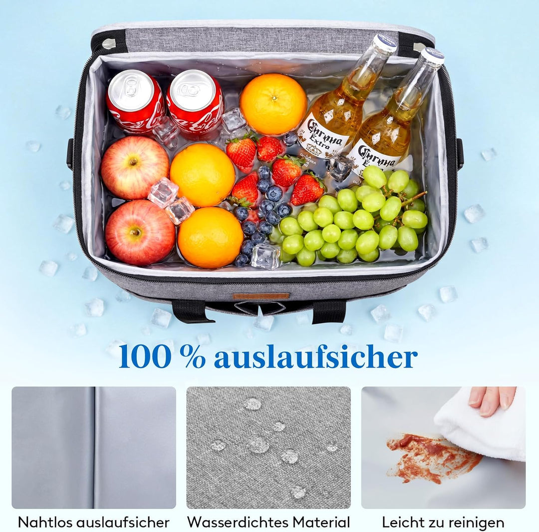 Lifewit Kühltasche 20L, Kühlung Thermoisoliert Tragbar Faltbar Wasserdicht, Gross Picknicktasche für