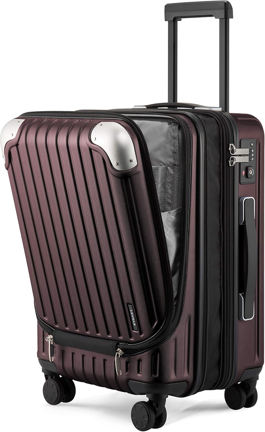 LEVEL8 Koffer Trolleys Leicht ABS+ PC Handgepäck Hartschalen-Koffer Trolley Rollkoffer Reisekoffer E