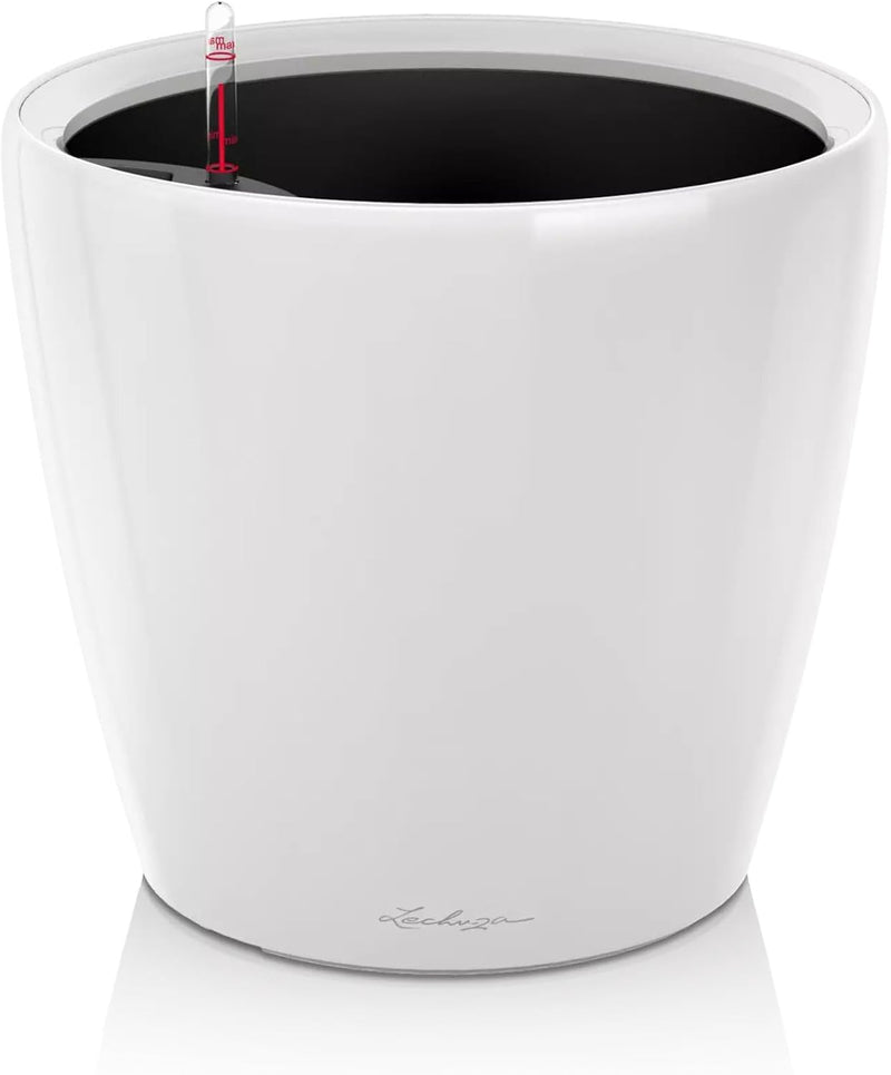 LECHUZA CLASSICO Premium LS 43 weiss hochglanz 16080 43.5x43.5x39.5 cm Weiss Hochglanz Einzel, 43.5x