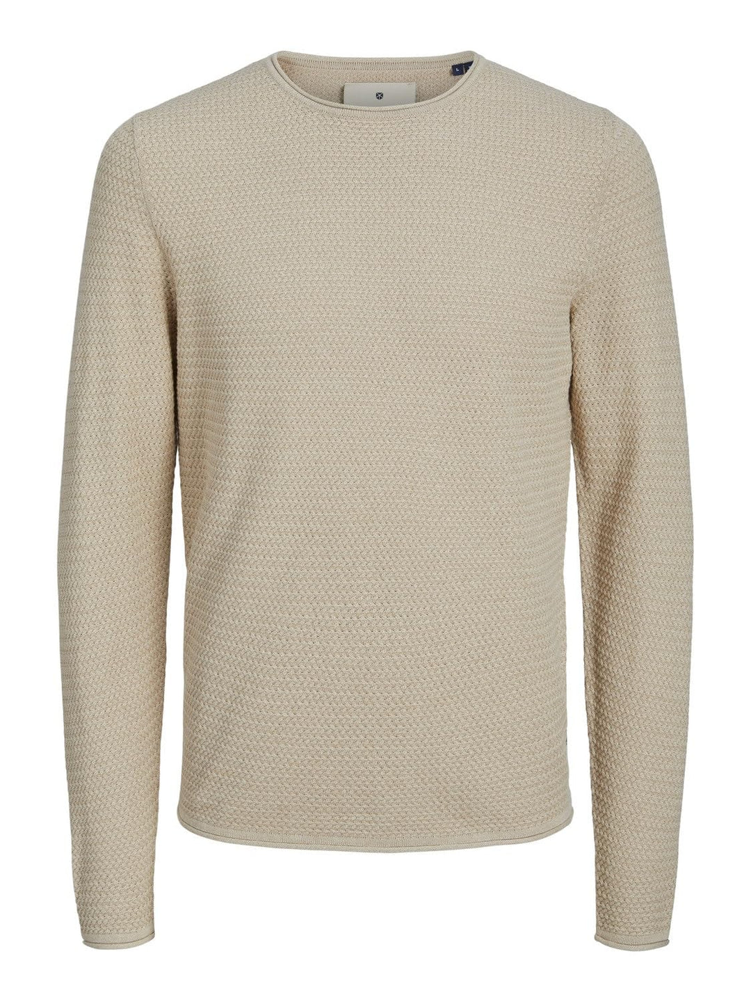 JACK & JONES Male Strickpullover Einfarbig Strickpullover M Island Fossil, M Island Fossil