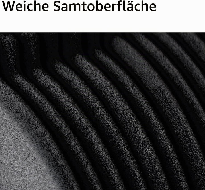 ManGotree 35cm Kinder Samt Kleiderbügel, Ultradünne Kinderkleiderbügel mit 360° Drehbarem Haken, rut