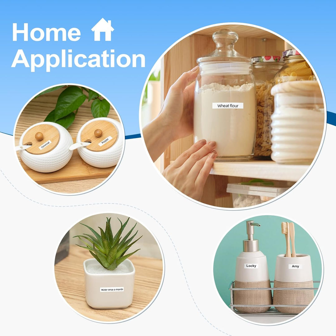 Upwinning kompatibel Brother P-touch bänder 9mm TZe-221 TZe221 AZe-221, Ersatz Brother P-touch Label