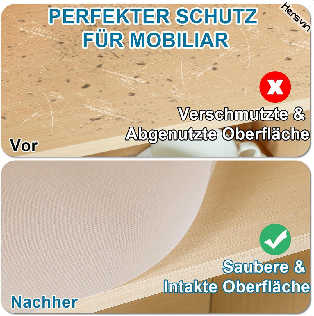 Hersvin Schubladenmatte 44.5cmx500cm Schrankpapier Schubladeneinlage Eva Wasserfest Nicht Klebende U