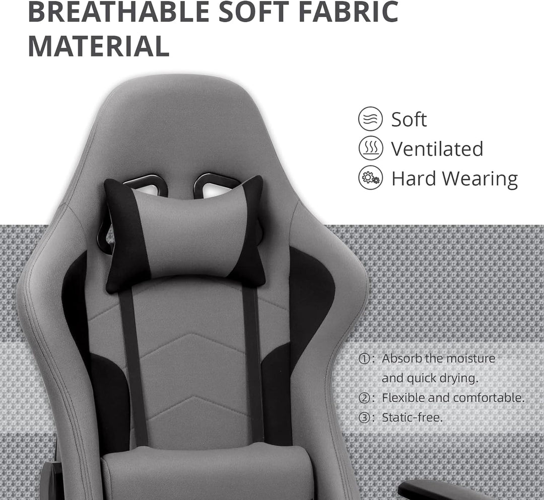 IntimaTe WM Heart Gaming Stuhl, Bürostuhl Stoff Racing Gamer Stuhl, Ergonomischer Computerstuhl Schr