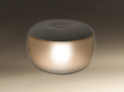 SCHWAIGER 660180 Sitzhocker LED Outdoor Sitzkissen Pouf Loungemöbel Gartenhocker Bodenkissen Fusshoc