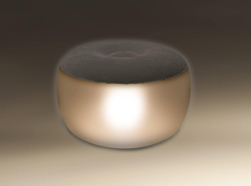 SCHWAIGER 660180 Sitzhocker LED Outdoor Sitzkissen Pouf Loungemöbel Gartenhocker Bodenkissen Fusshoc