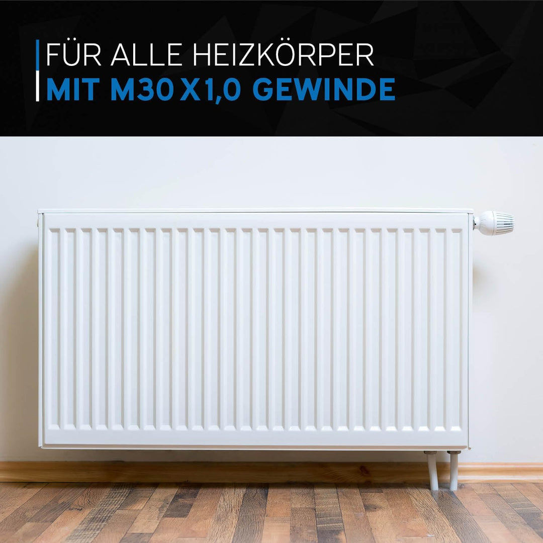 kör4u Winkeladapter Schraubverbindung M30 x 1,5 mm, weiss, für Oventrop, links- und rechtsseitig mon