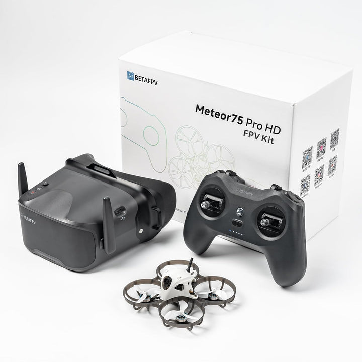 BETAFPV Meteor75 Pro P1 HD FPV Kit, LiteRadio 4 SE, VR04 HD Goggles, 1S RTF | P1 Air Unit VTX 1080P