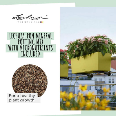 Lechuza BALCONERA Color 80 Selbstwässernder Übertopf aus Kunststoff für drinnen und draussen, Blumen