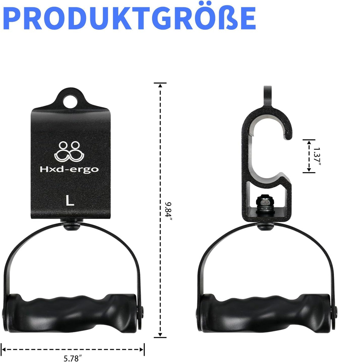 HXD-ERGO Klimmzuggriffe Rotierbar Klimmzugstange Türrahmen Klimmzug Fitness Griffe Accessoires für W