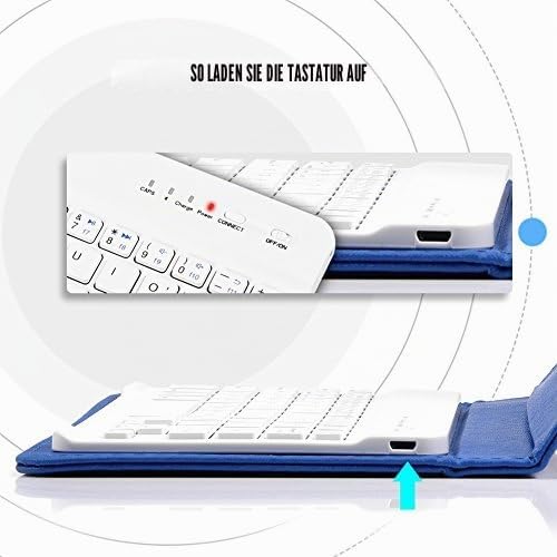 Telefon Universal Wireless Bluetooth Tastatur, Flip Magnetic Leather Travel Tragetasche mit Ständer