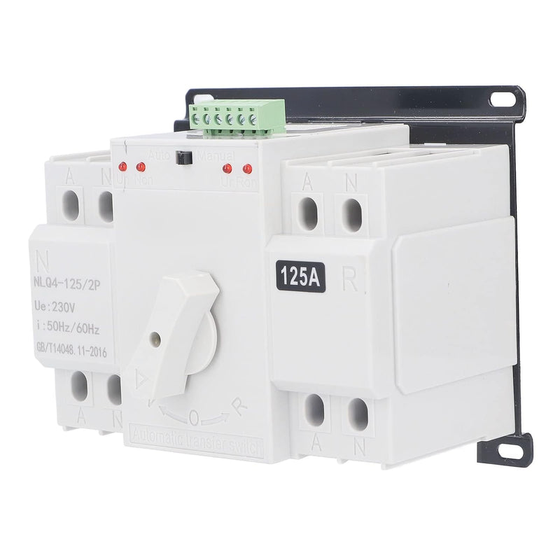 Dual Power Automatischer Transferschalter AC 400V 2P 125A ATS CB Automatik Netz Umschalter Notstrom