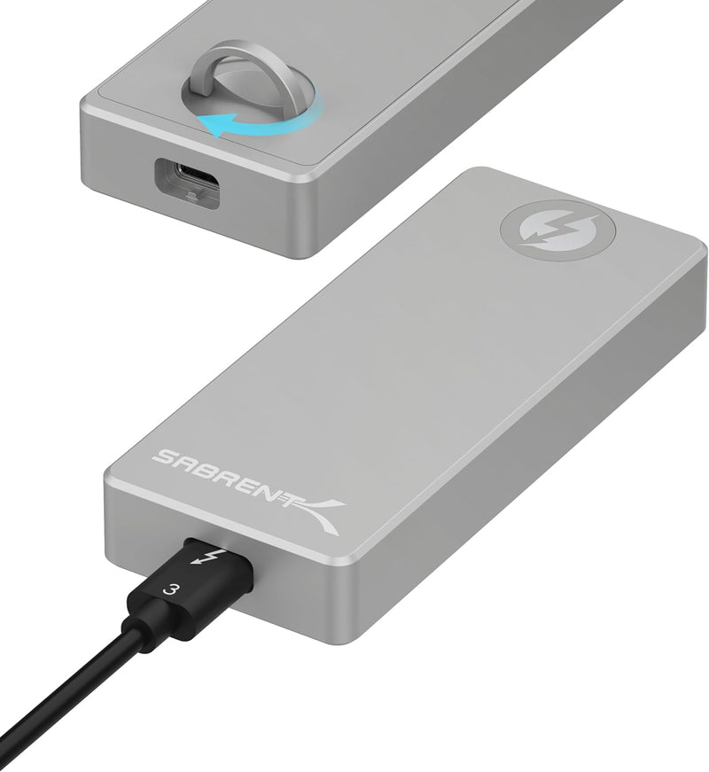 SABRENT SSD M.2 Gehäuse, Thunderbolt 3 SSD Docking Station USB C Aluminium Externes M2 NVMe Adapter,