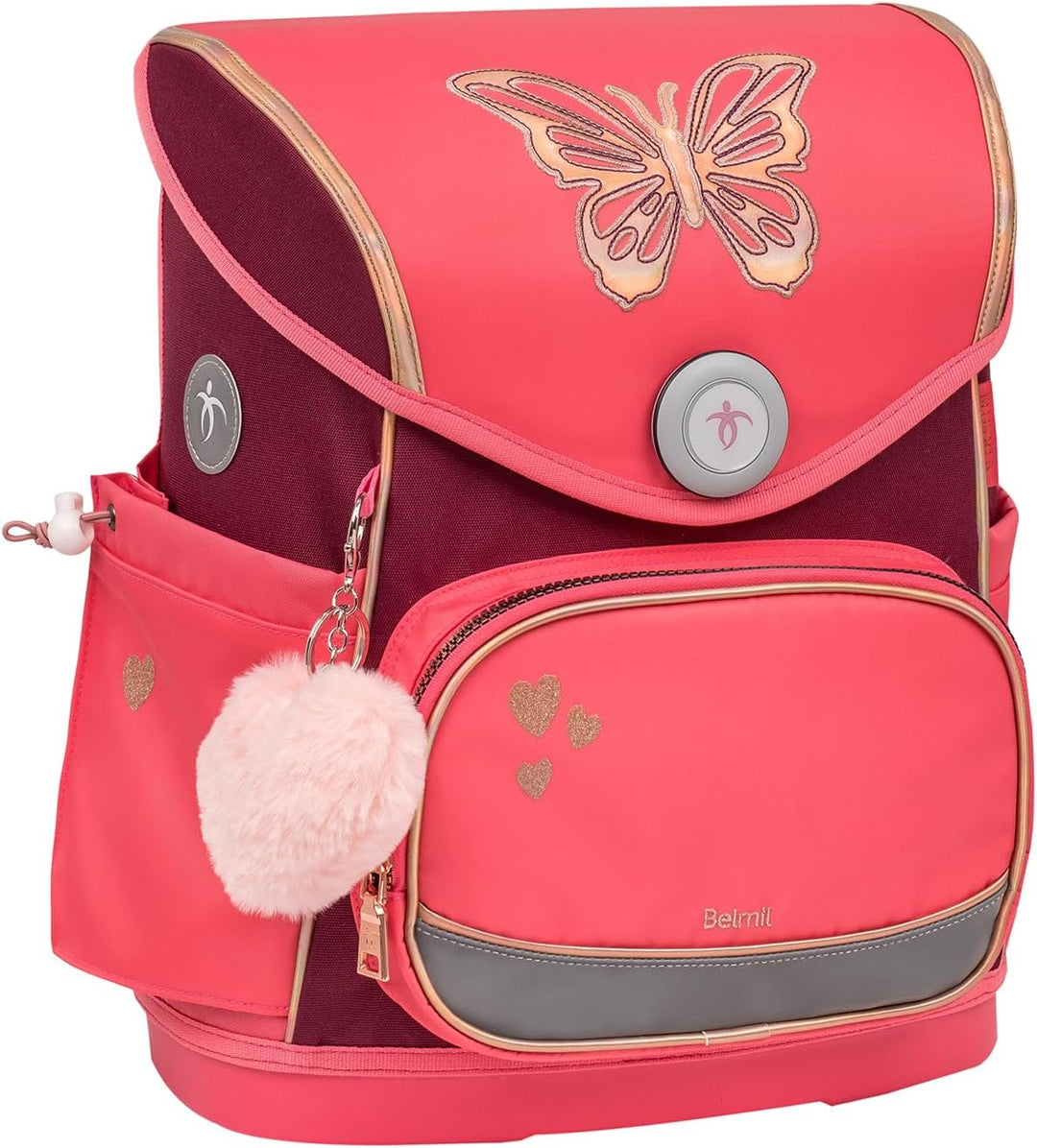 Belmil Premium Compact Plus ergonomisches Schulranzen Set 5 - teilig, AGR, Brustgurt, Hüftgurt, Magn