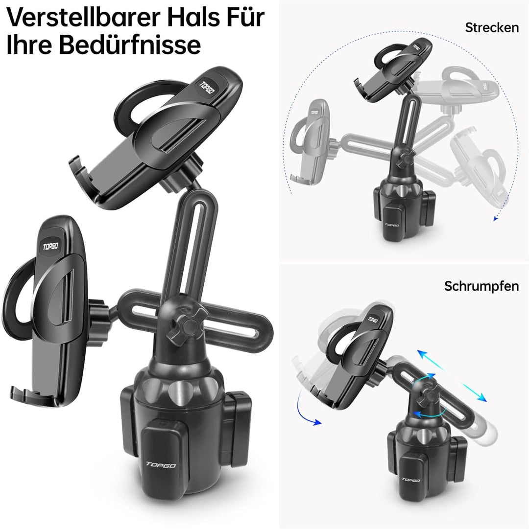 Kfz-Becherhalter, Handyhalterung, verstellbar, Getränkehalter für Smartphones