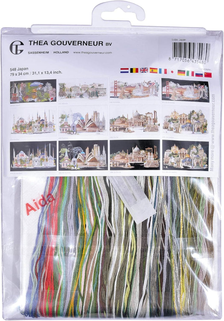 Thea Gouverneur - Kreuzstich-Set - Japan - Aida - 18 Count - Für Erwachsene - 548A 31.1-Inch-by-13.8
