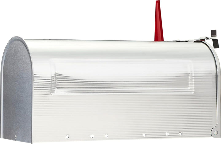 Burg-Wächter U.S. Mailbox mit schwenkbarer Fahne, Aluminium, 892 ALU, Aluminium Mailbox Aluminium Bl