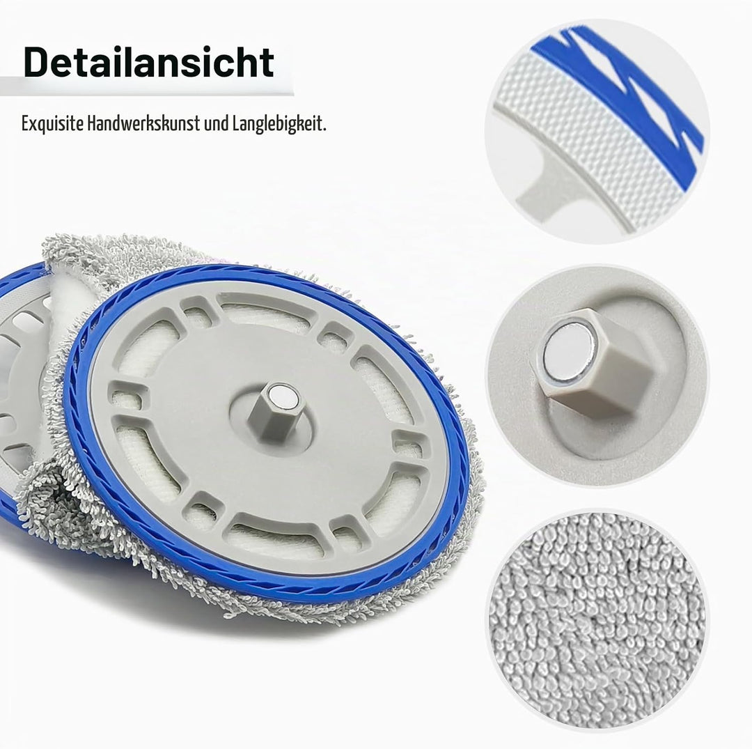 4 Wischtücher mit 2 Ersatzhalterung Zubehör für Ecovacs Deebot T30 Pro Omni/ T30s/ T30s Pro/ N30 Pro