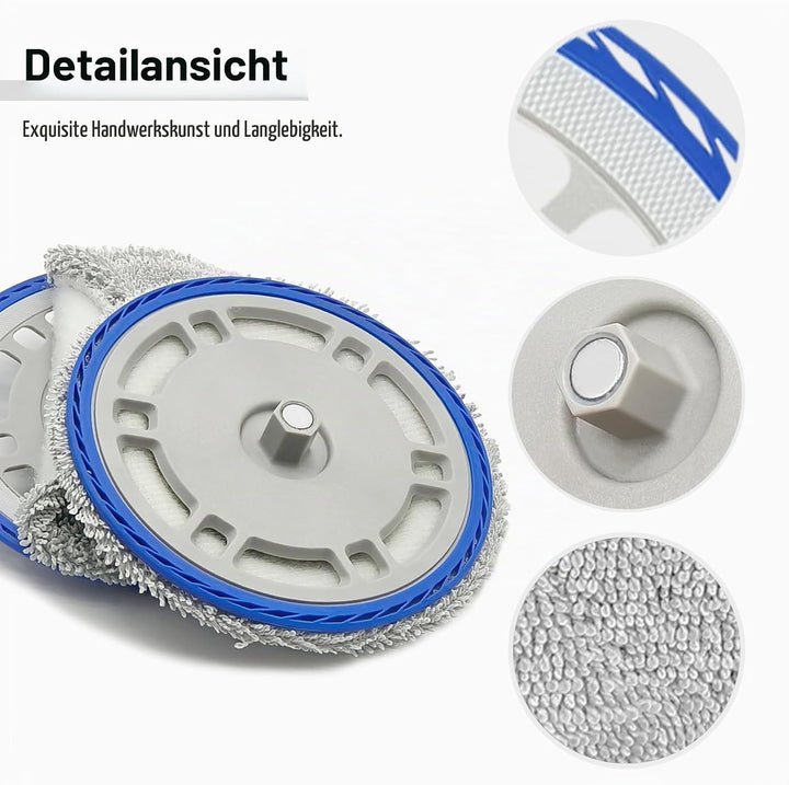 4 Wischtücher mit 2 Ersatzhalterung Zubehör für Ecovacs Deebot T30 Pro Omni/ T30s/ T30s Pro/ N30 Pro