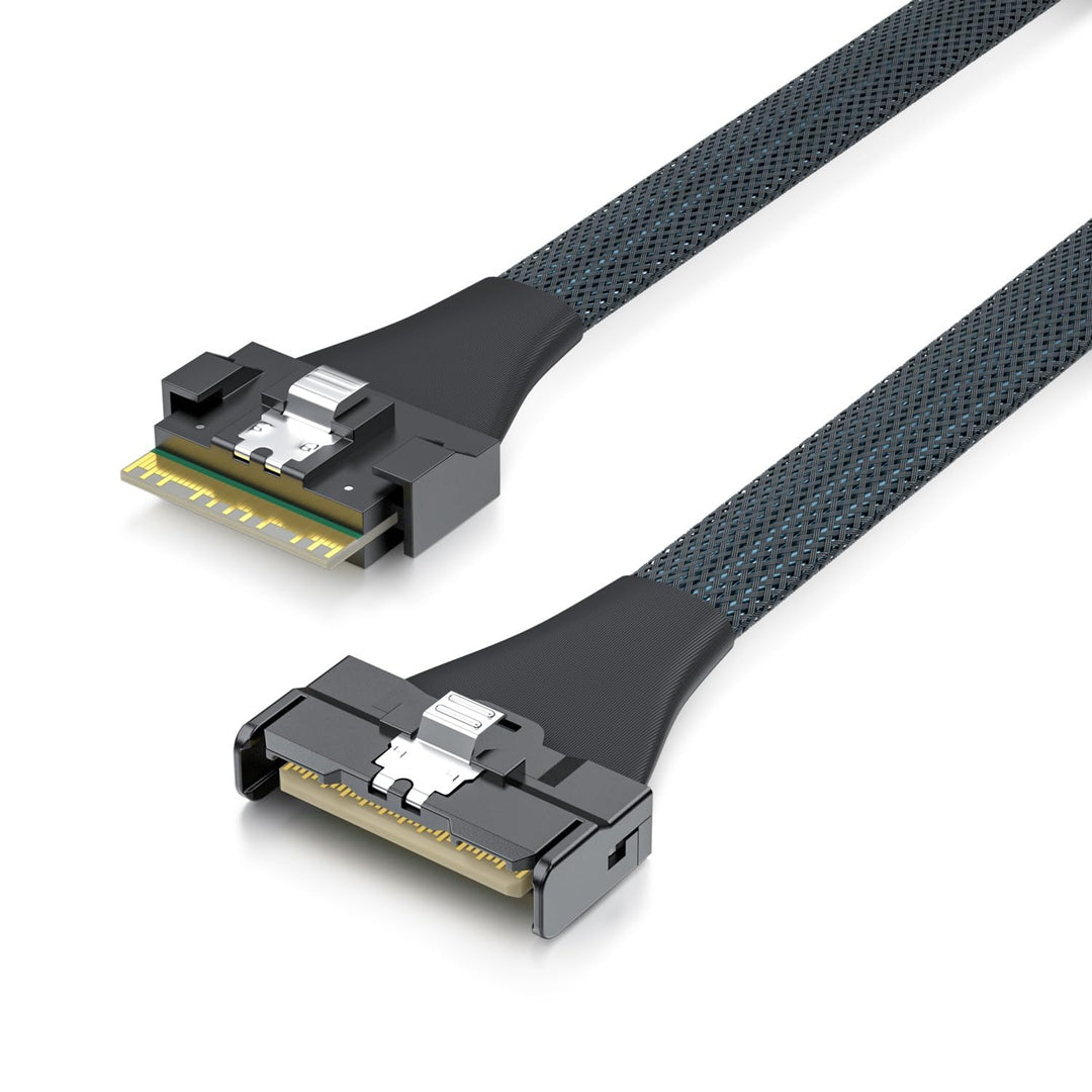 H!Fiber.com Mini Cool Edge IO MCIO 74Pin auf SFF-8654 8i 74Pin Kabel, PCIe 4.0, 85ohm, 0.75 meter (2