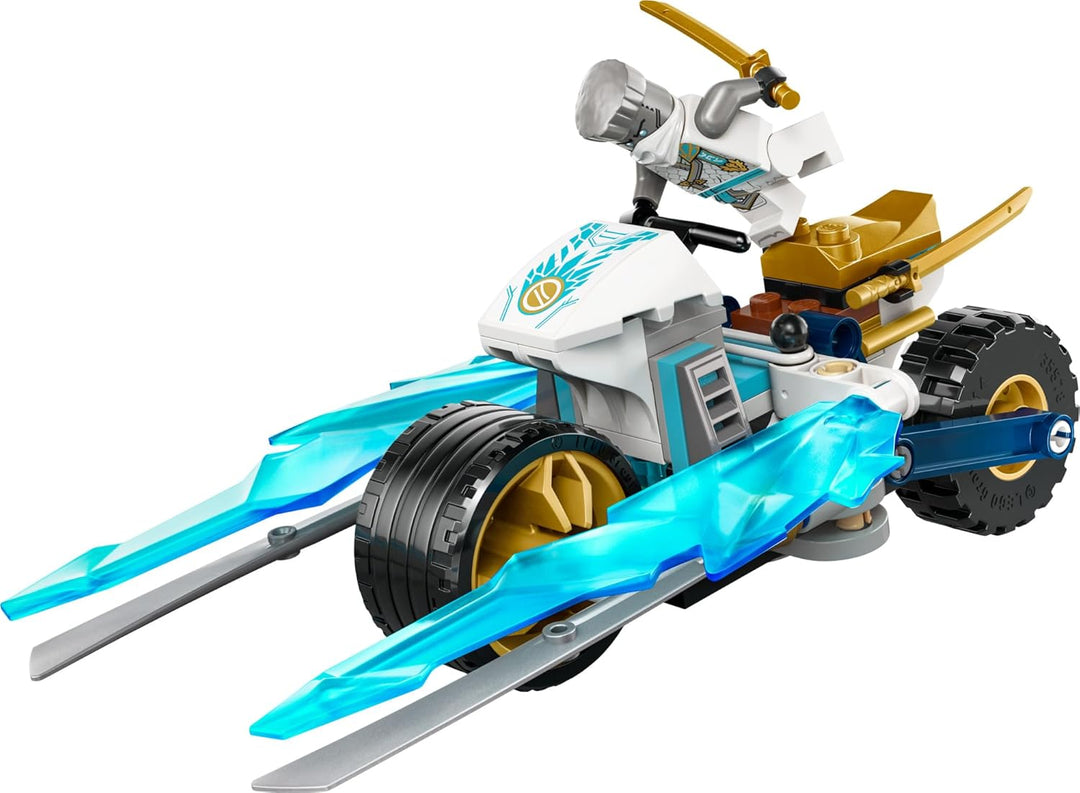 Lego NINJAGO 71816 Zanes EIS-Motorrad-Spielzeug mit 1 Minifigur inklusive, baubares Modellfahrzeug,