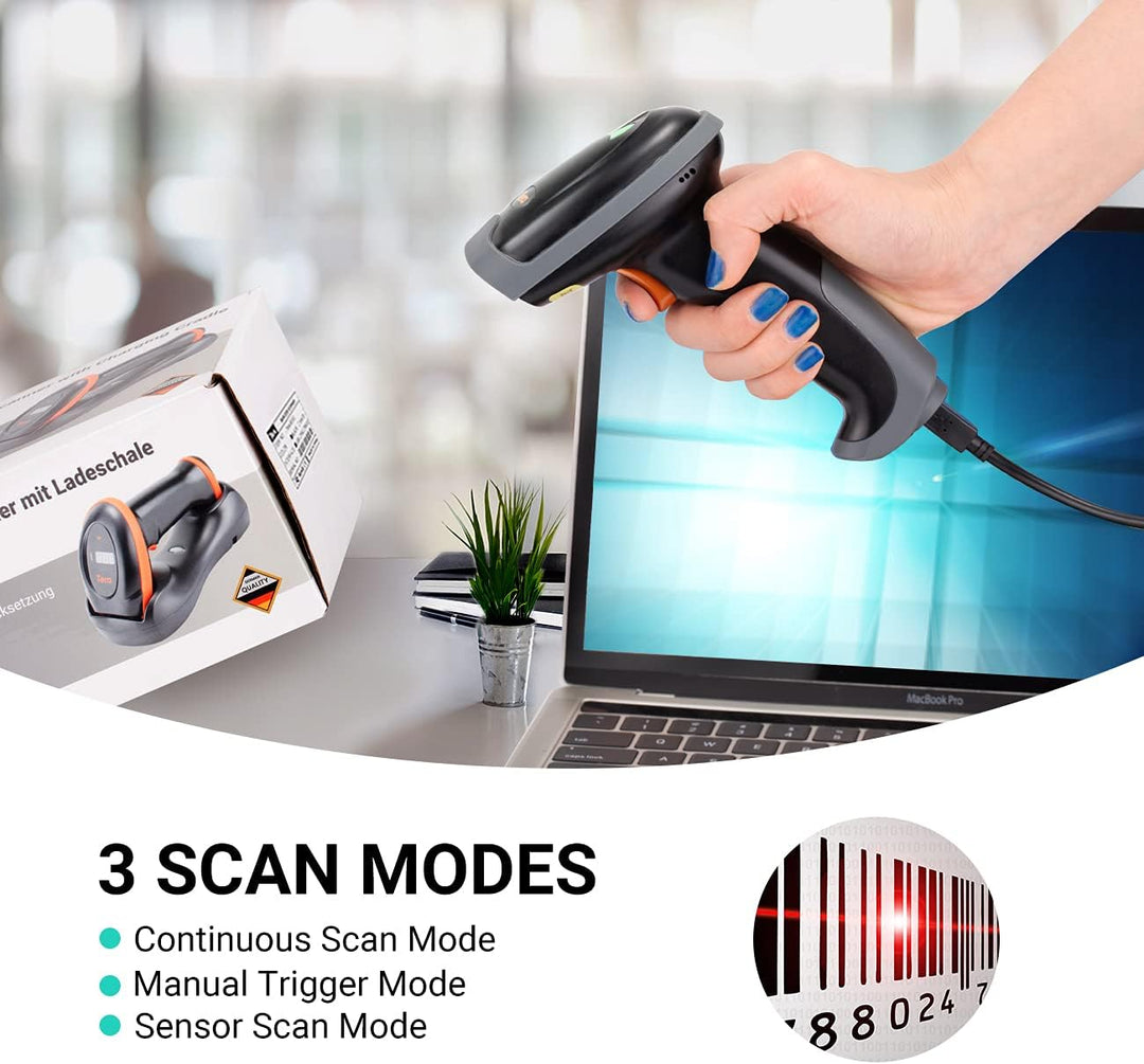 Tera Pro-Serie Extreme Leistung Barcode-Scanner 1D Kabellos Laser, 2.4G Wireless & Bluetooth Schnell