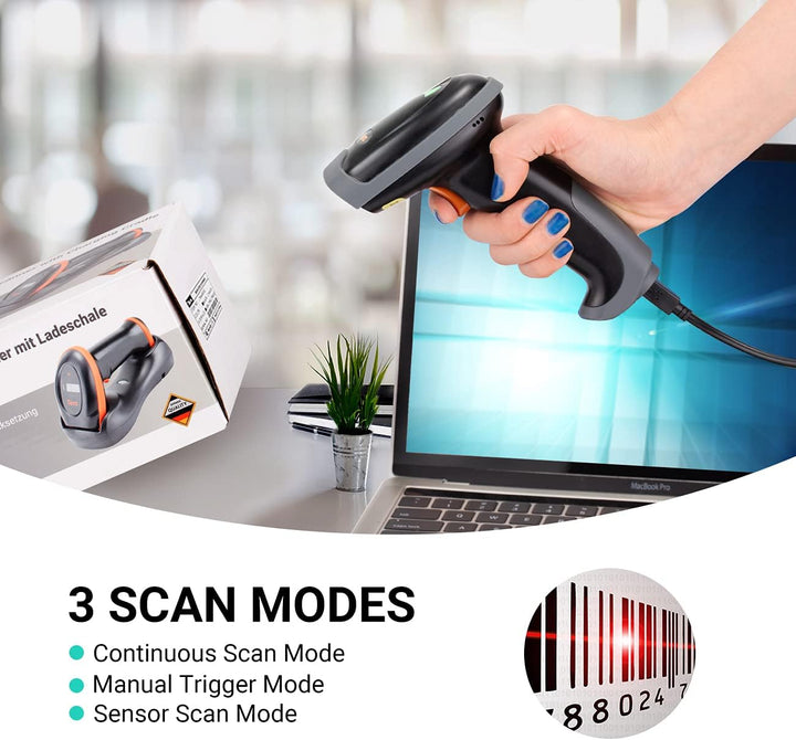 Tera Pro-Serie Extreme Leistung Barcode-Scanner 1D Kabellos Laser, 2.4G Wireless & Bluetooth Schnell