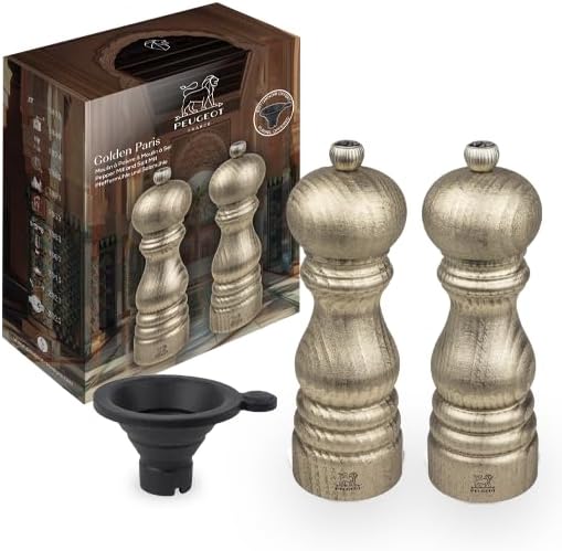 Duo Pfeffer- u. Salzmühle, 18 cm, in goldpatinierter Ausführung Duo Goldpatina - 18 cm, Duo Goldpati