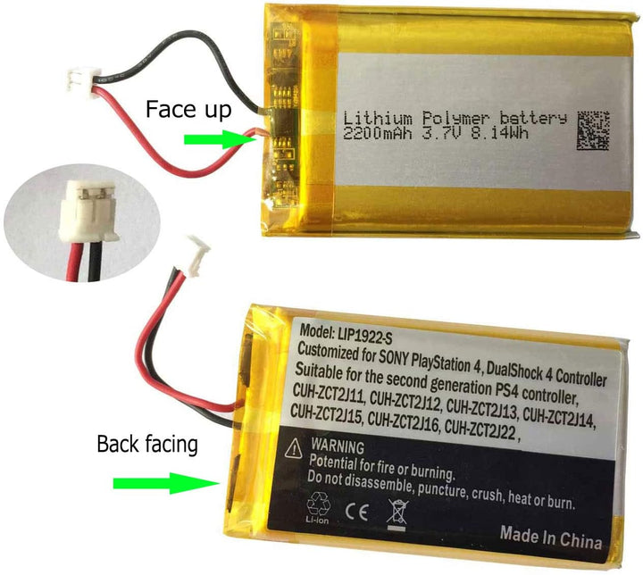 3,7V Lithiumbatterie 2200mAh PS4 Slim Pro Controller Ersatzbatterie LIP1522 Batteriepack für Playsta