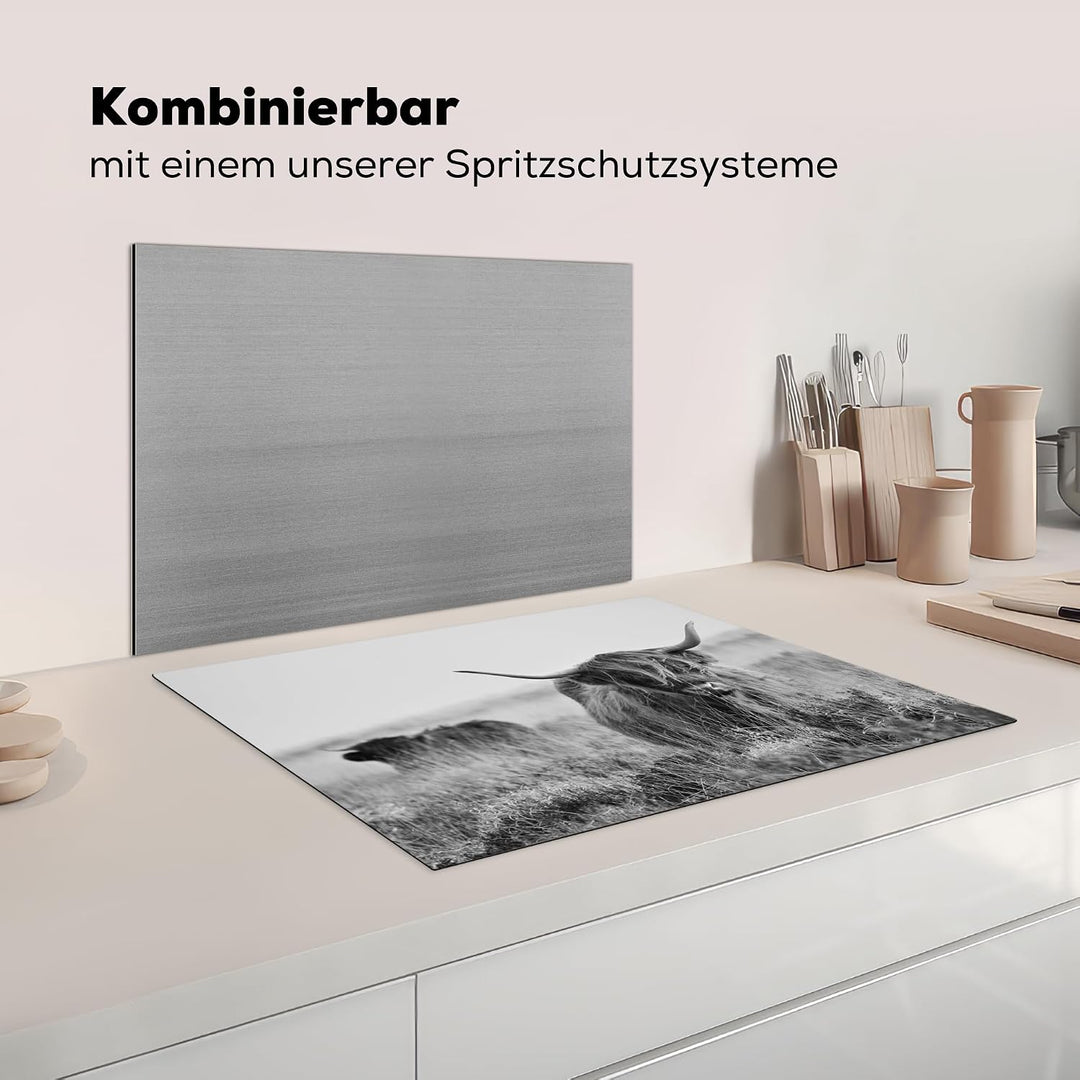 KitchenYeah© Herdabdeckplatte Einteilig Ceranfeld Abdeckplatte Küche Deko Ceranfeldabdeckung Herdabd