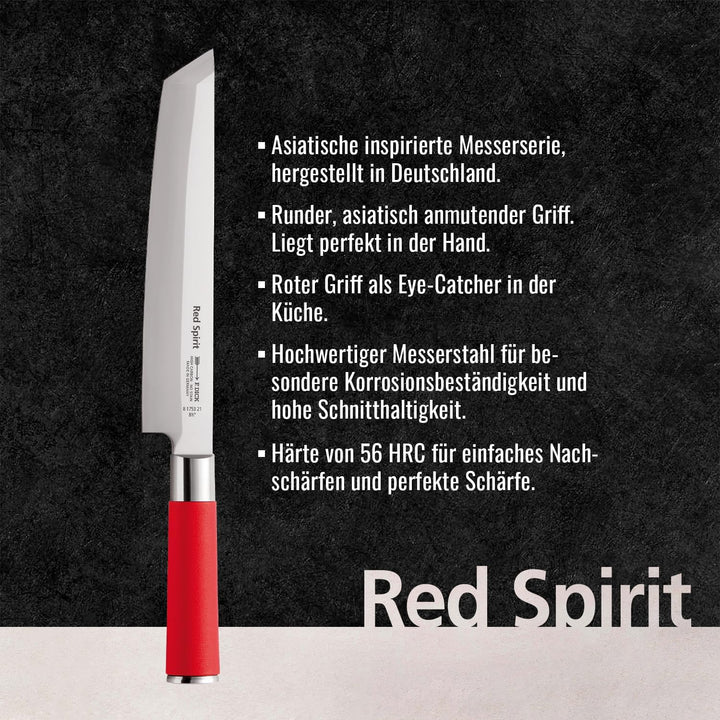 F. DICK Tantomesser, Red Spirit (Messer mit Klinge 21 cm, X55CrMo14 Stahl, nichtrostend, 56° HRC) 81