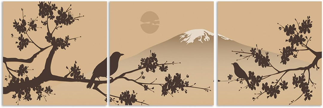 Feeby. Leinwandbild, Bilder, Wand Bild - 3 Teile - Panoramabild, Wandbilder, Kunstdruck 120x40 cm, B