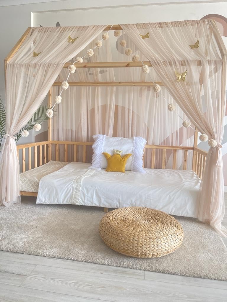 Baby Fancyroom Hausbett Himmel Betthimmel für Kinderbett Kinderzimmer Baldachin Bettvorhang Betthimm