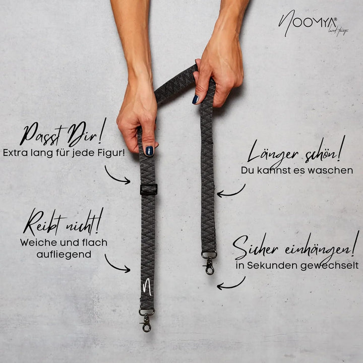 NOOMYA breite Handykette – Handyband universal zum Umhängen mit Adapter, Handy Band verstellbar & ab
