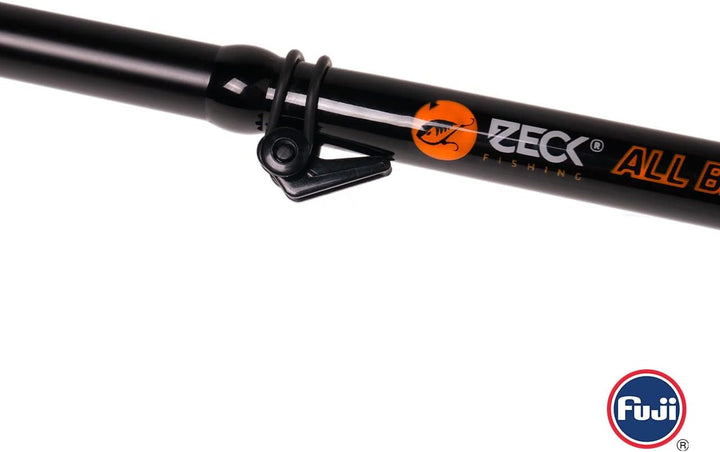 Zeck All Black 2,40m 80g Spinnrute, Angelrute zum Spinnfischen auf Hechte &amp; Zander, Hechtrute zum Sp