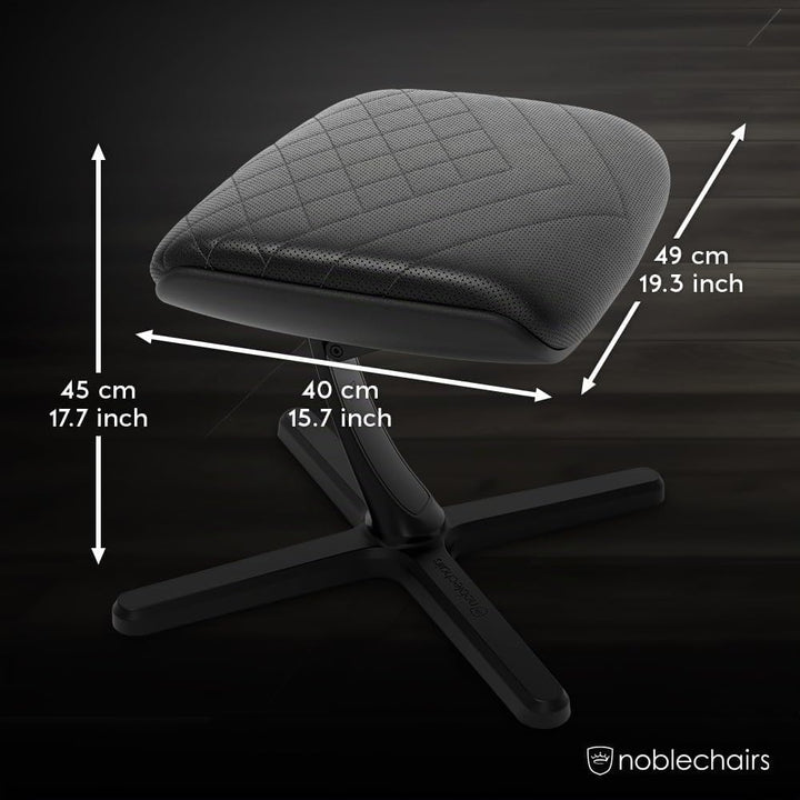 noblechairs Footrest V2.0, PU-Leder Edition, 45-Grad Neigung, Premium Materialien, Veganer PU-Leder