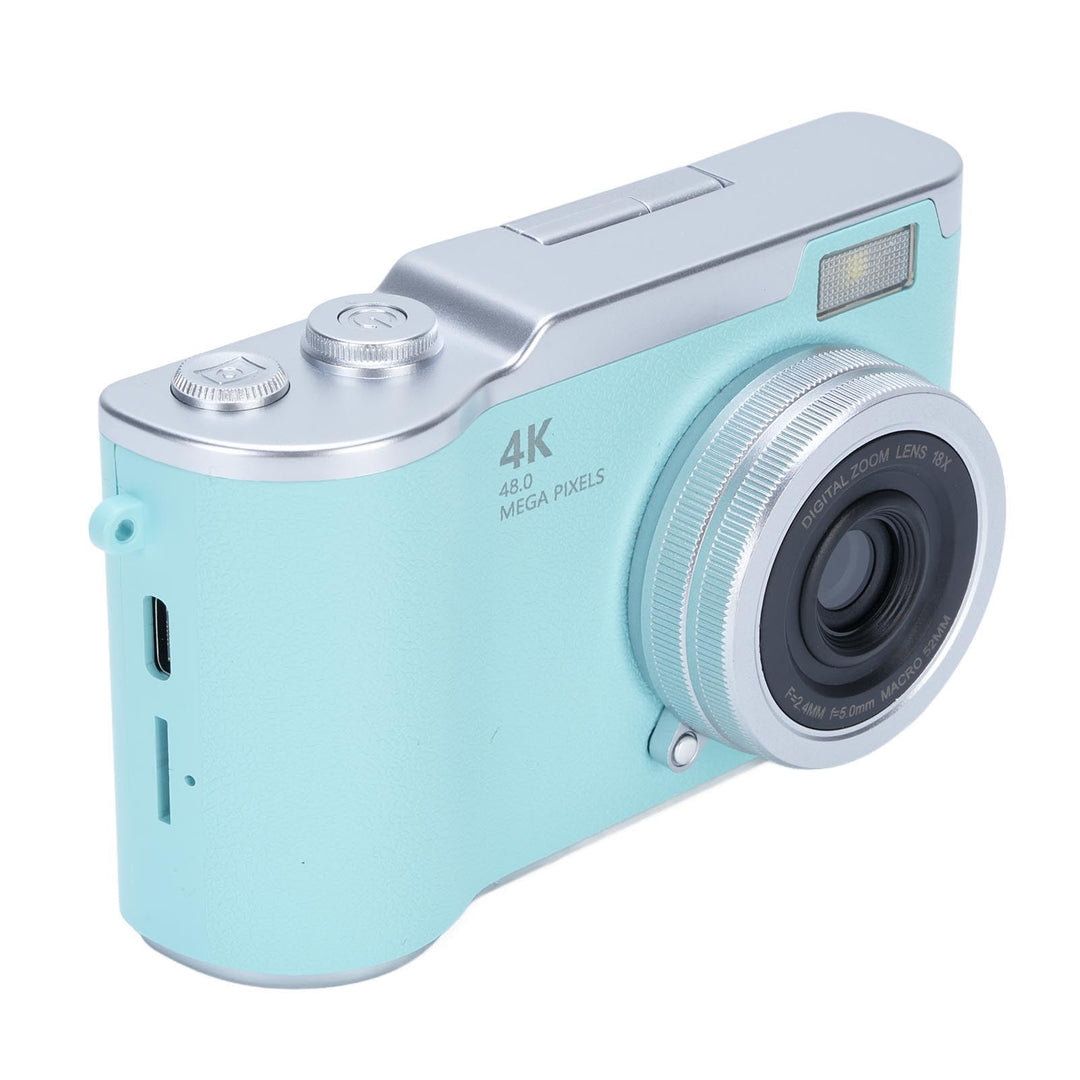 Zunate 48MP 1080P Digitalkamera, Autofokus Vlogging Kamera mit 2.4" Flip Screen und 18X Zoom, eingeb