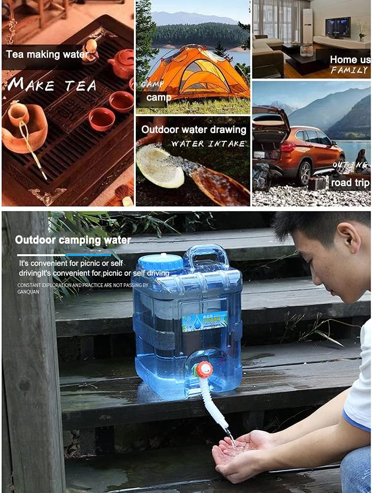 RUYI Wasserkanister mit Hahn und Schraubdeckel, Camping Wasserkanister BPA-frei Trinkwasserkanister,