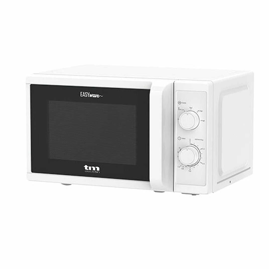 TM Electron TMPMW002WHT EASYWAVE Mikrowelle, 20 Liter, 700 W, 5 Leistungsstufen, Auftaufunktion und