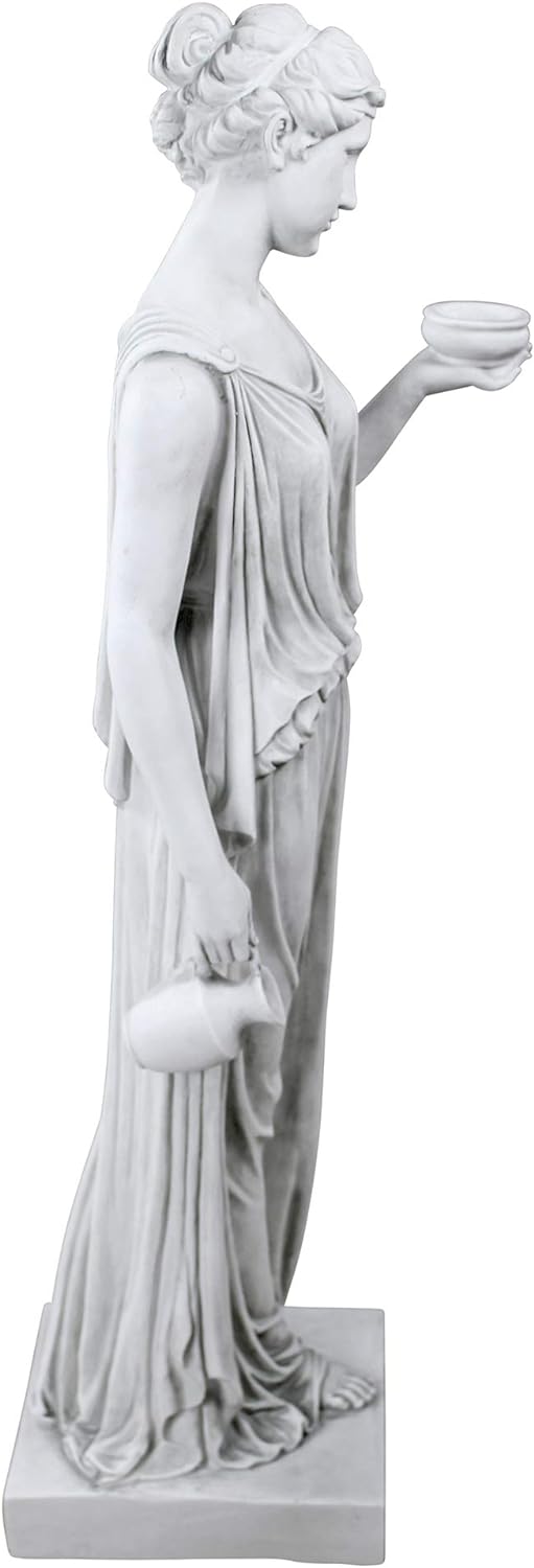 Design Toscano Hebe, die Göttin der Jugend griechische Gartenstatue, Polyresin, antikes steingrau, g