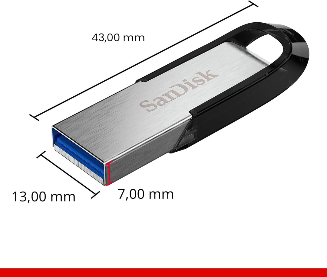 SanDisk Ultra Flair USB 3.0 Flash-Laufwerk 256 GB (robustes und elegantes Metallgehäuse, Passwortsch