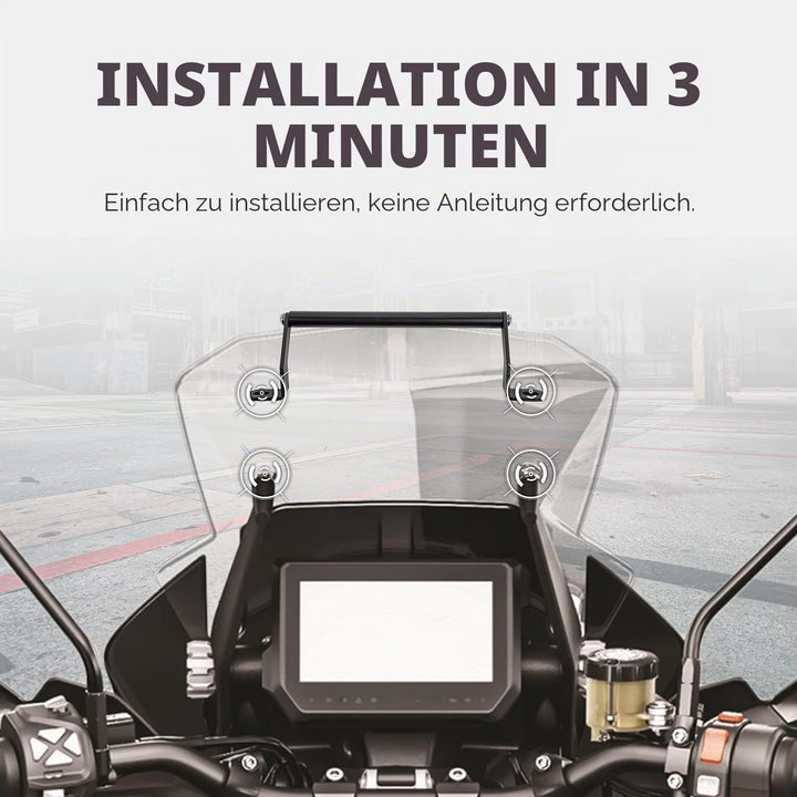 Motorrad GPS/Smartphone Navigation Stahlhalterung Adapterhalter Frontlenker Hauptständer Ersatz für