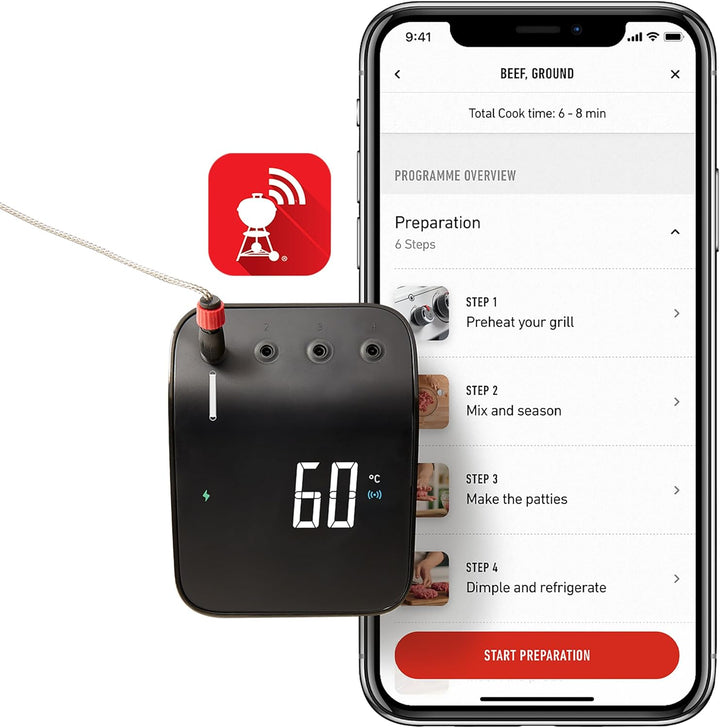Weber 3202 Connect Smart Grilling Hub, digitaler Grillassistent Single, Single